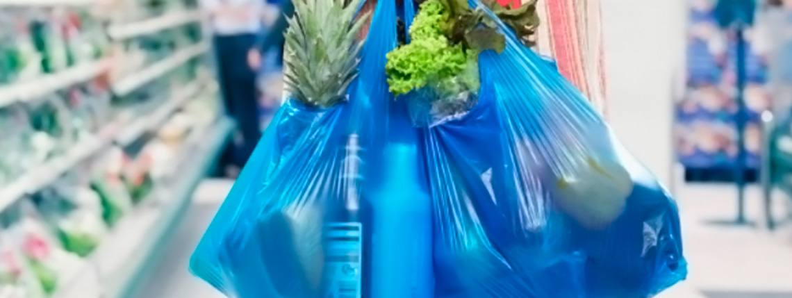 contribuição de sacos de plástico leves